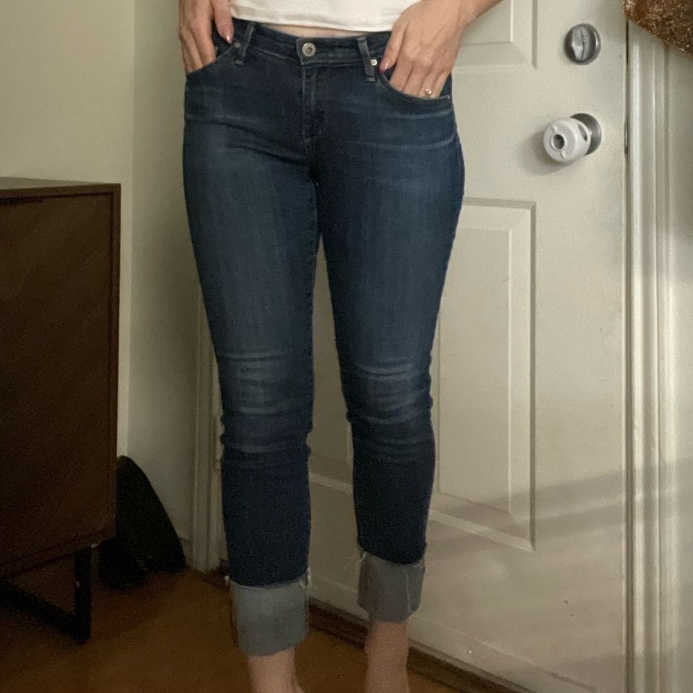 AG Adriano Goldschmied The Stevie Cuff Jeans Size 27 Blue Wash‎ - Picture 4 of 5